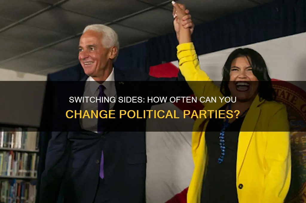 how frequently can you change you political party
