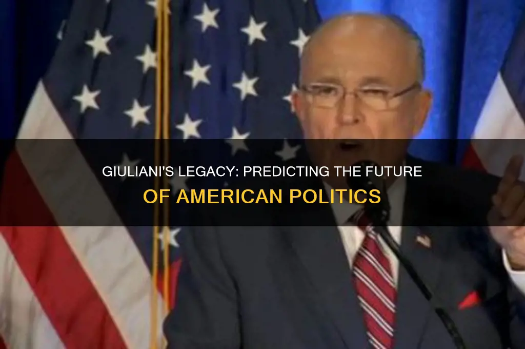 how giuliani foretold politics