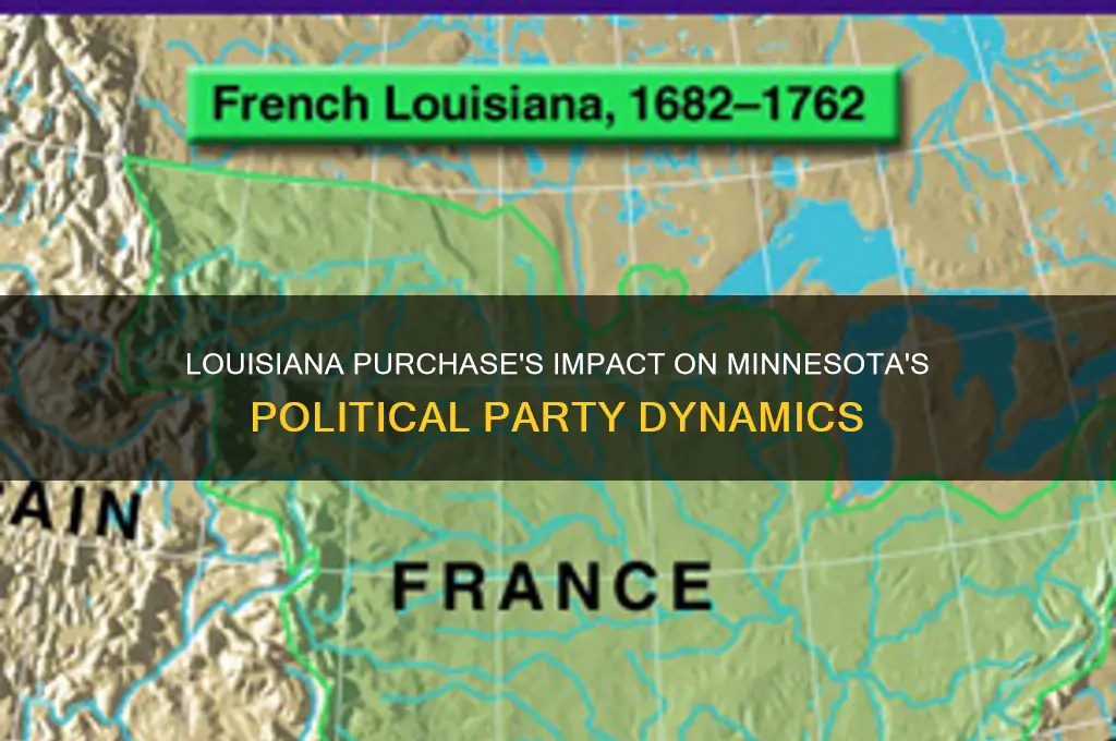 how has louisiana purchase effected minnesota political party