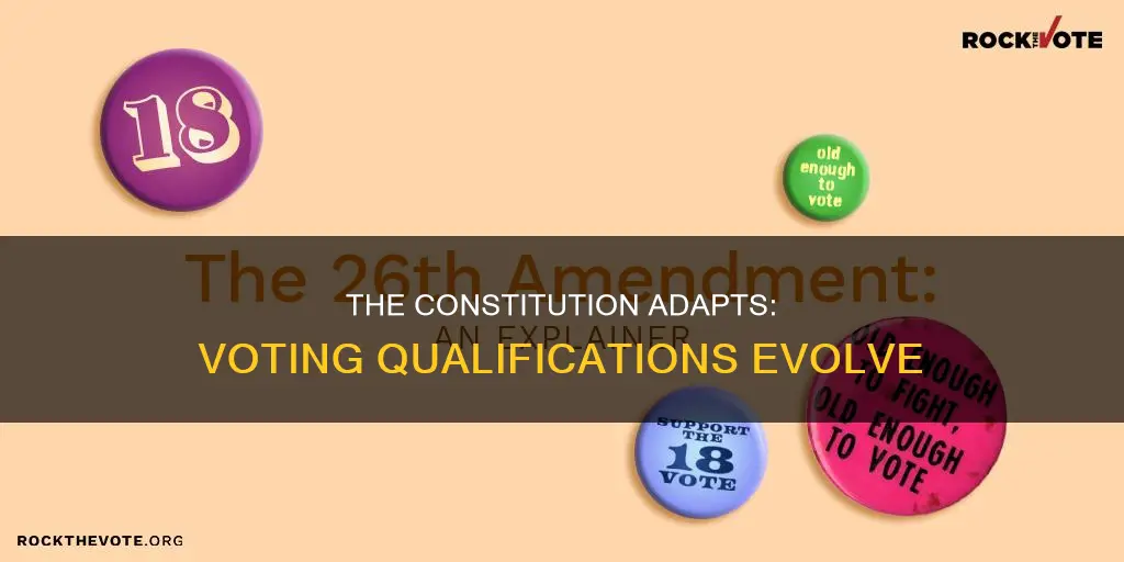 how has the constitution adopted to voting qualifications
