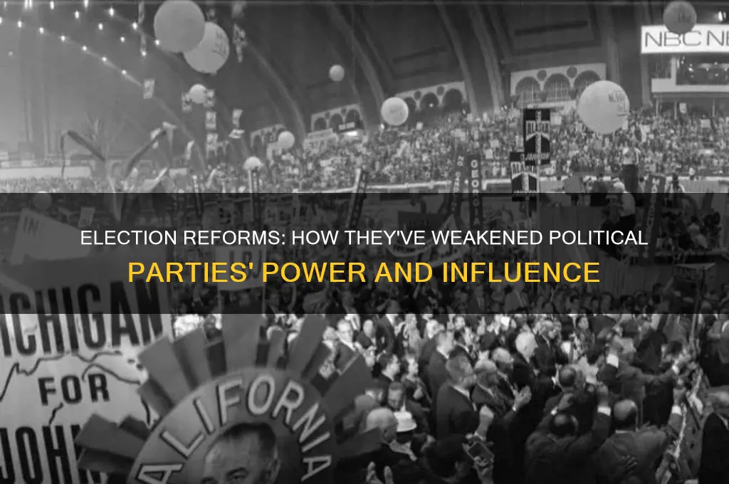 how have election reforms weakened political parties