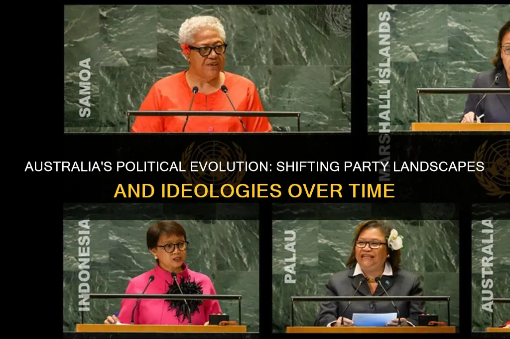 how have political parties changed over time australia