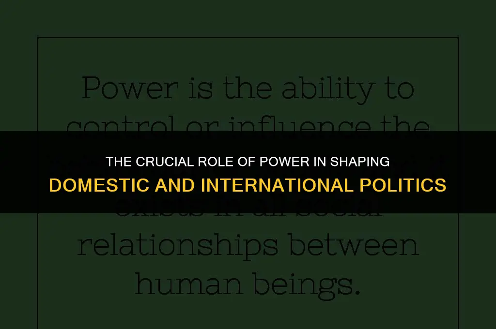 how important is power in both domestic and international politics