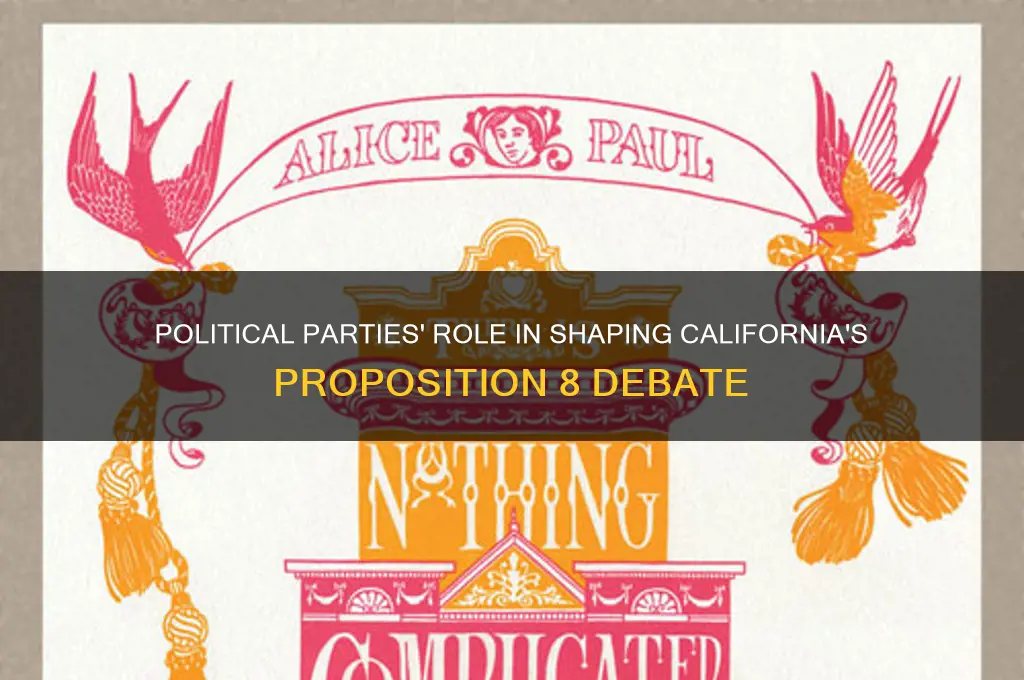 how involved were political parties in proposition 8