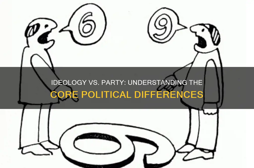 how is a political ideology different from a political party