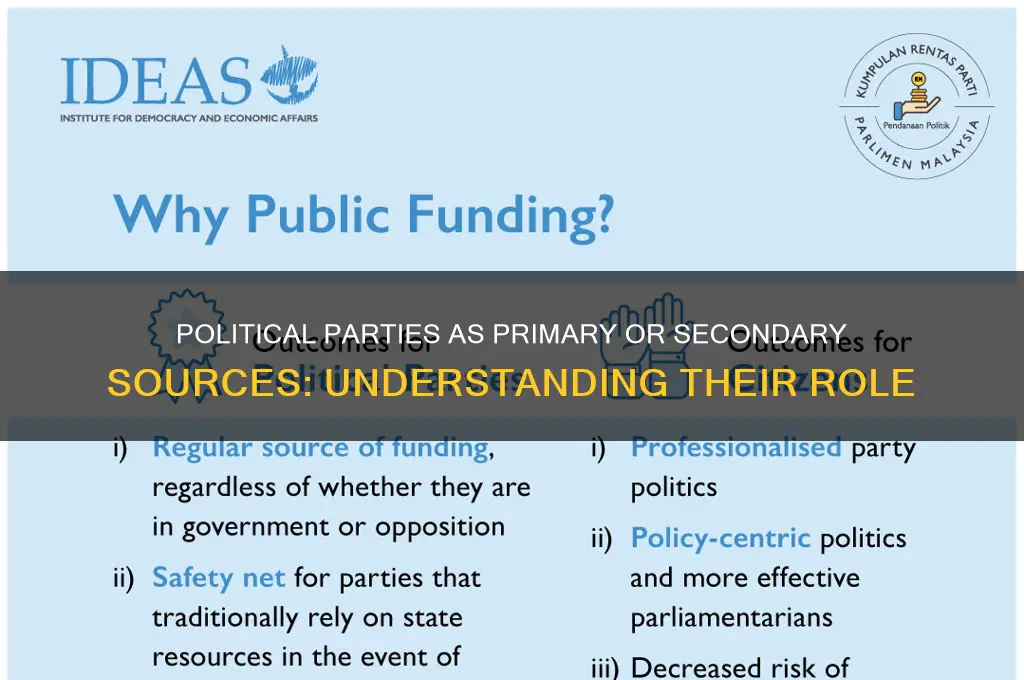how is a political party a primary or secondary source