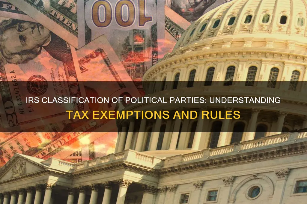 how is a political party classified by irs