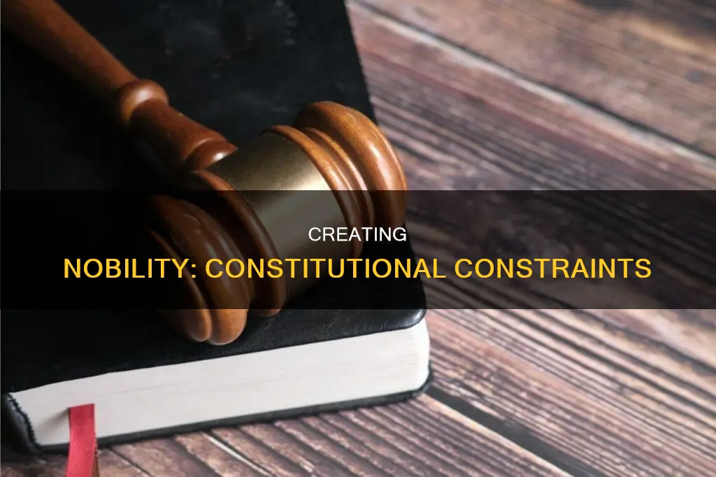 how is allowed to create nobility according to constitution