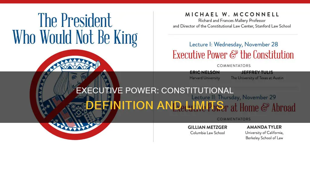 how is executive power defined in the constitution