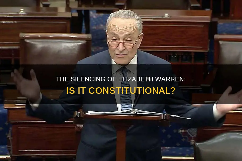 how is it constitutional to silence elizabeth warren