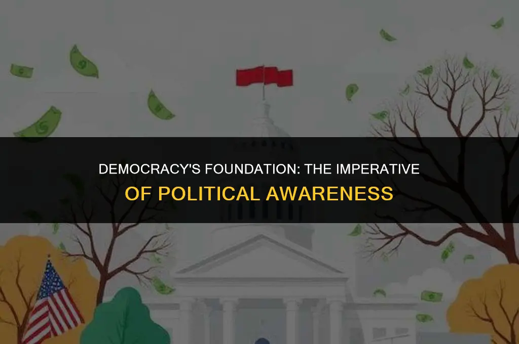 how is political awareness an important condition for democracy