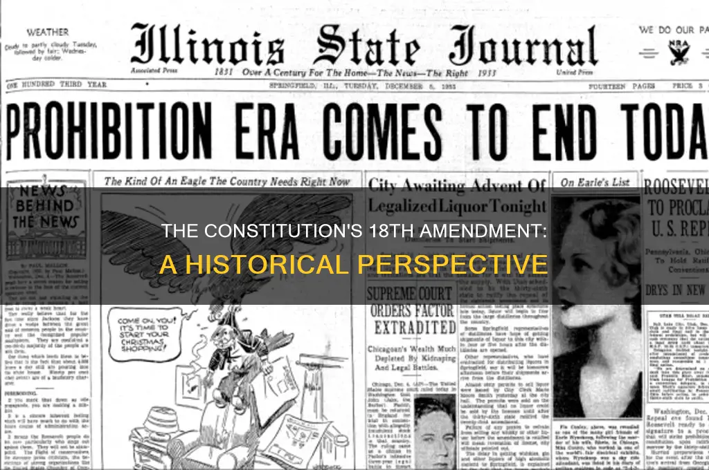 how is the 18th amendment written in the constitution