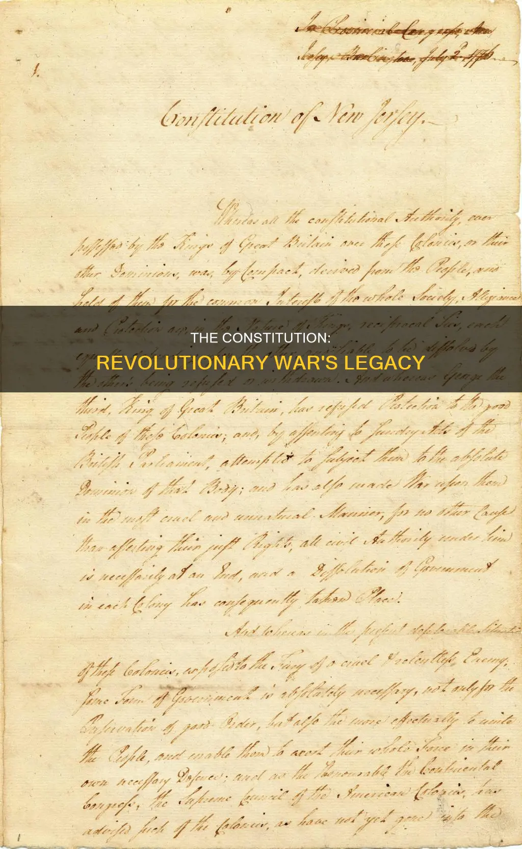 how is the constitution connected to the revolutionary war