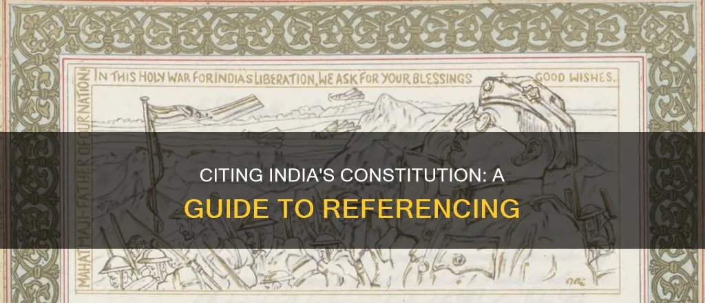 how is the constitution of india cited