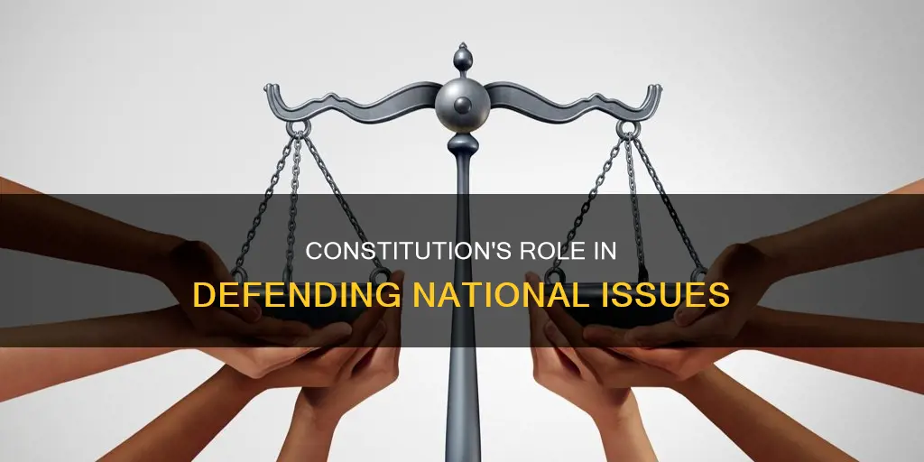 how is the constitution used in defense of national issues