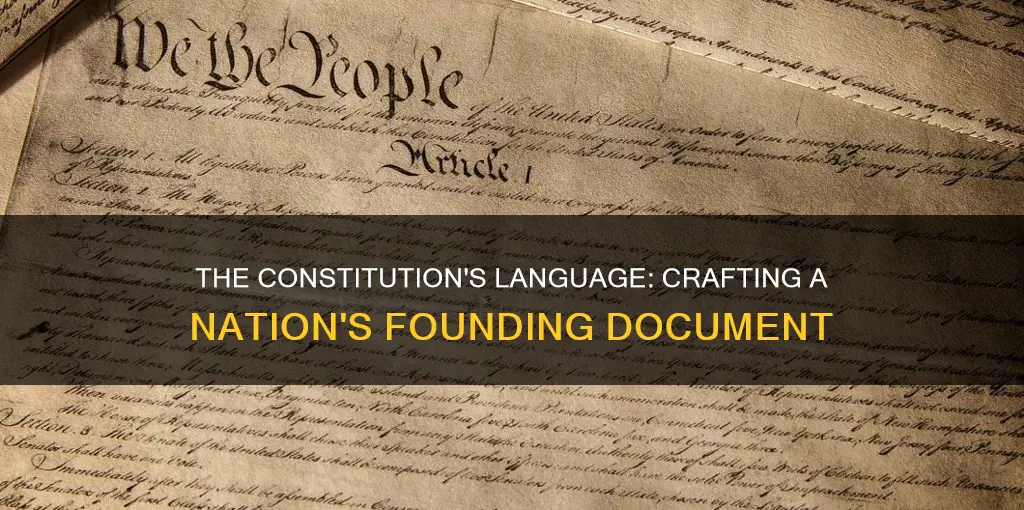 how is the constitution written language wise
