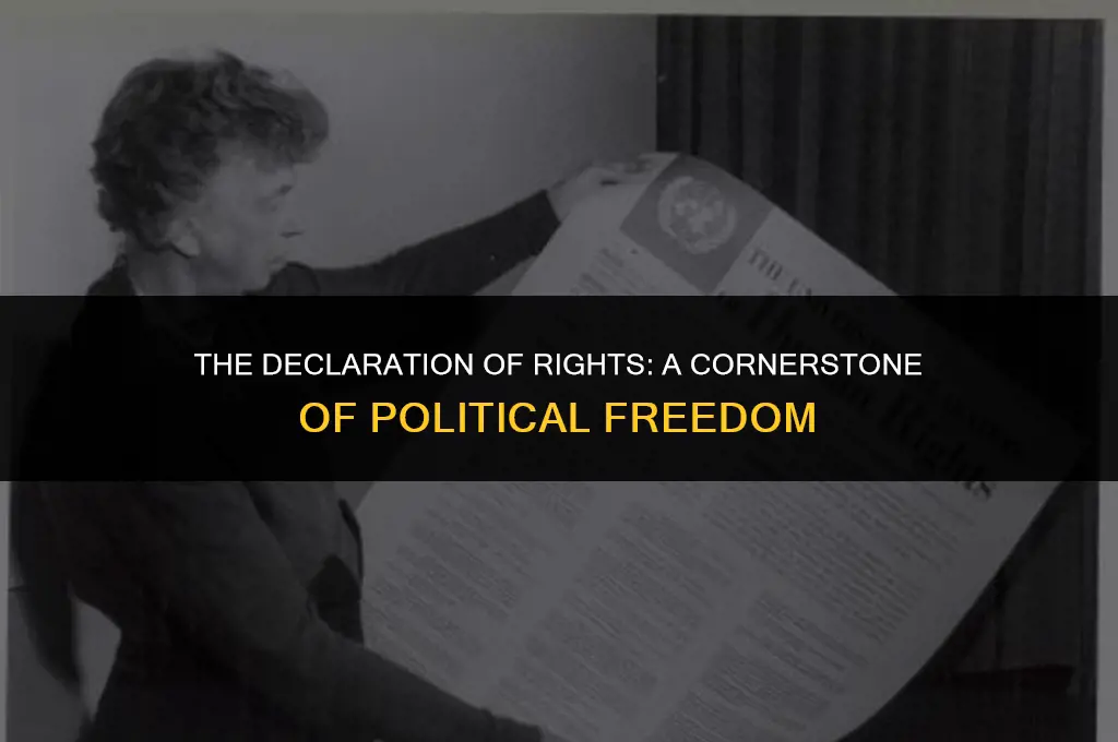 how is the declaration of right a significant political document