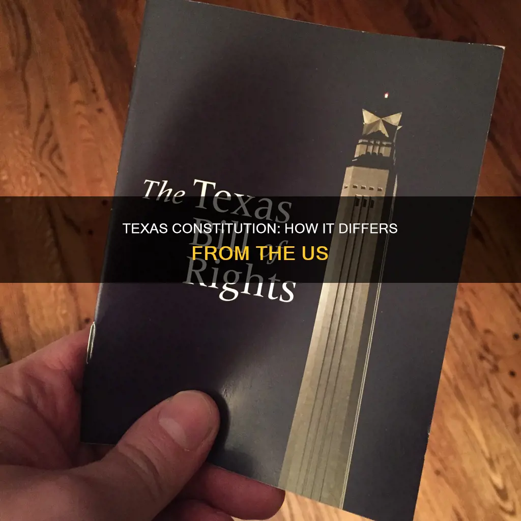 how is the texas constitution f differ from the us