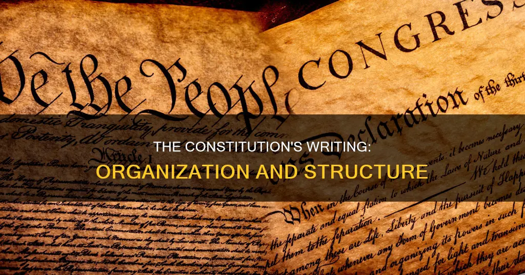 how is the writing of the constitution organized