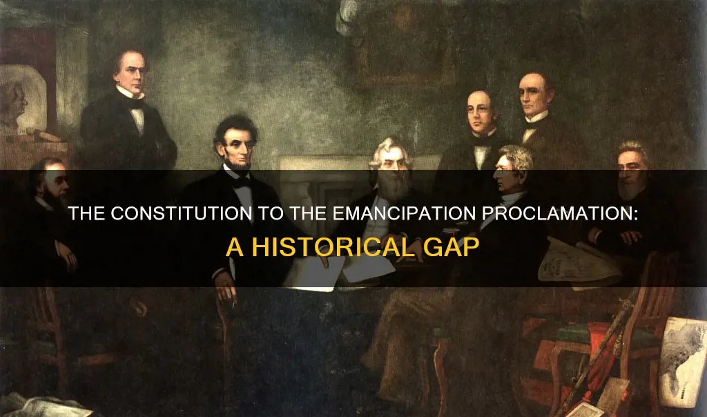 how long between the constitution and the emancipation proclomation