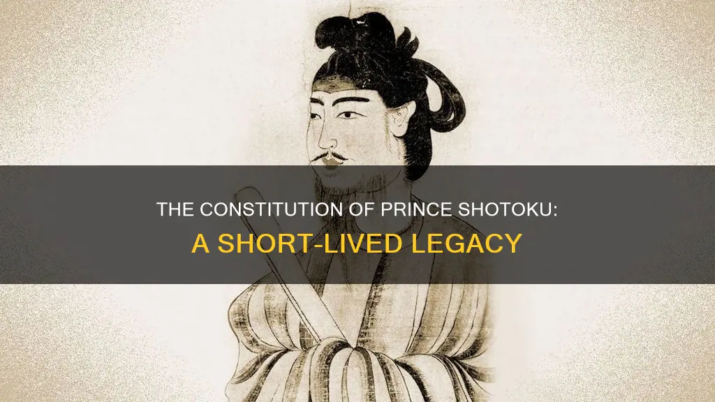how long did the constitution of prince shotoku last