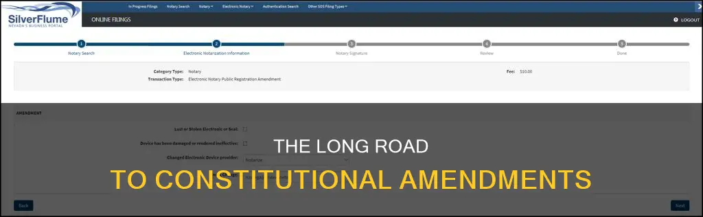 how long for an ammendment to constitution to pass