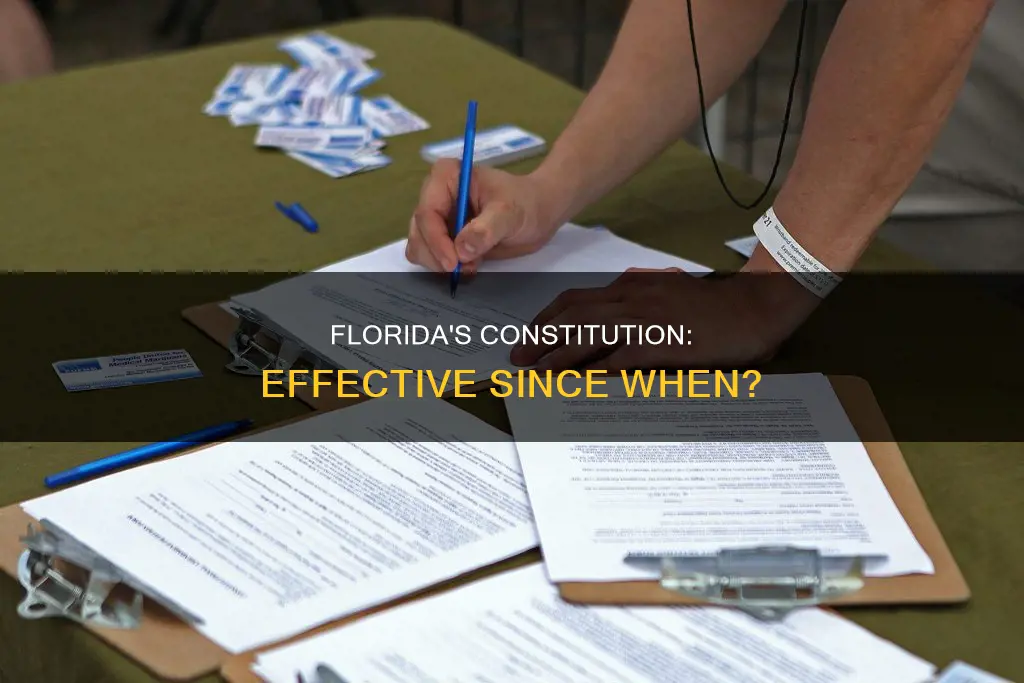 how long has florida current constitution been in effect