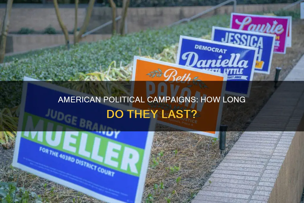how long is the average american political campaign