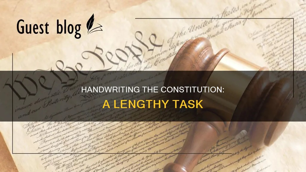 how long is the constitution if i handwriting