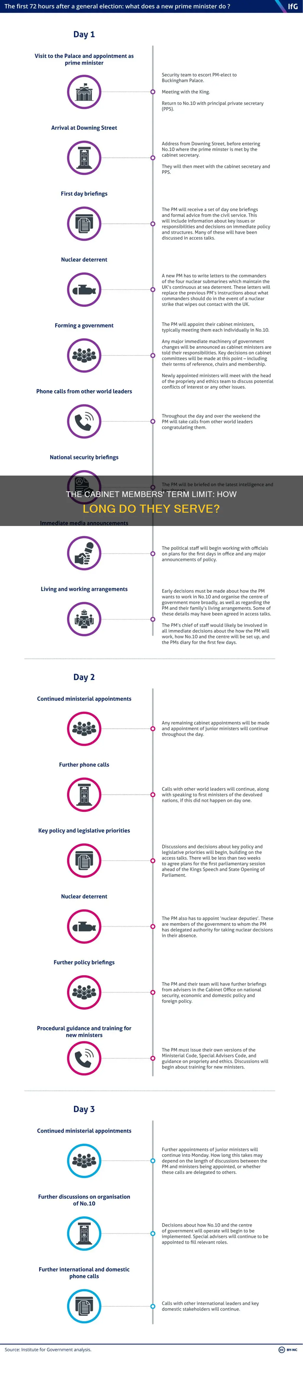how long is the term for cabinet members