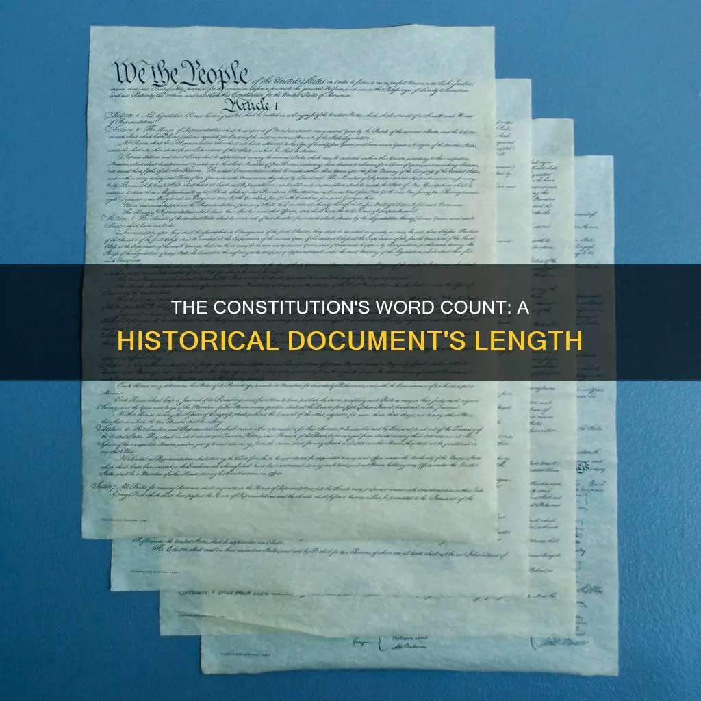 how long is the us constitution in words