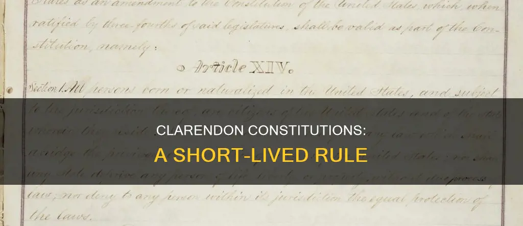 how long was the constitutions of clarendon used for