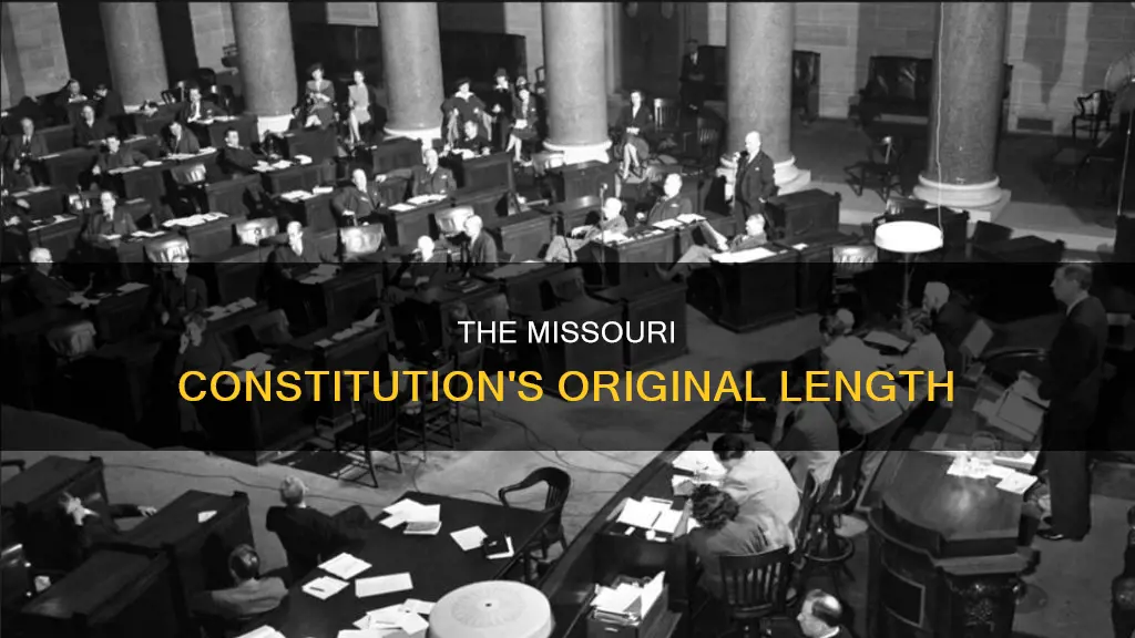 how long was the missouri constitution when created