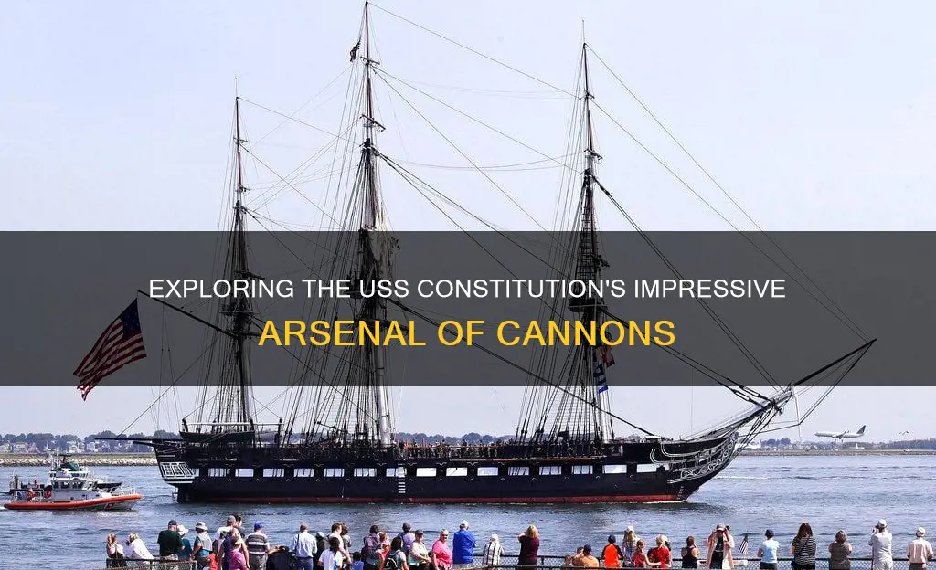 how many cannons are on the uss constitution