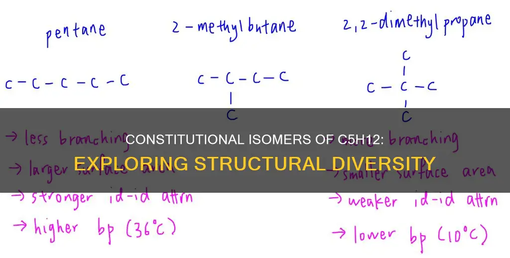 how many constitutional isomers are possible for c5h12