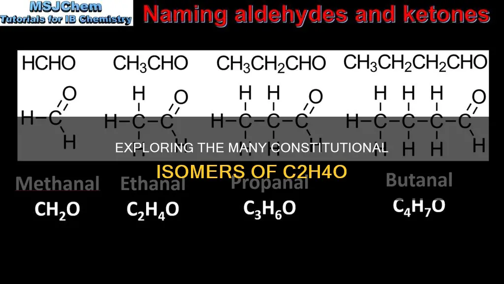 how many constitutional isomers are there for c2h4o