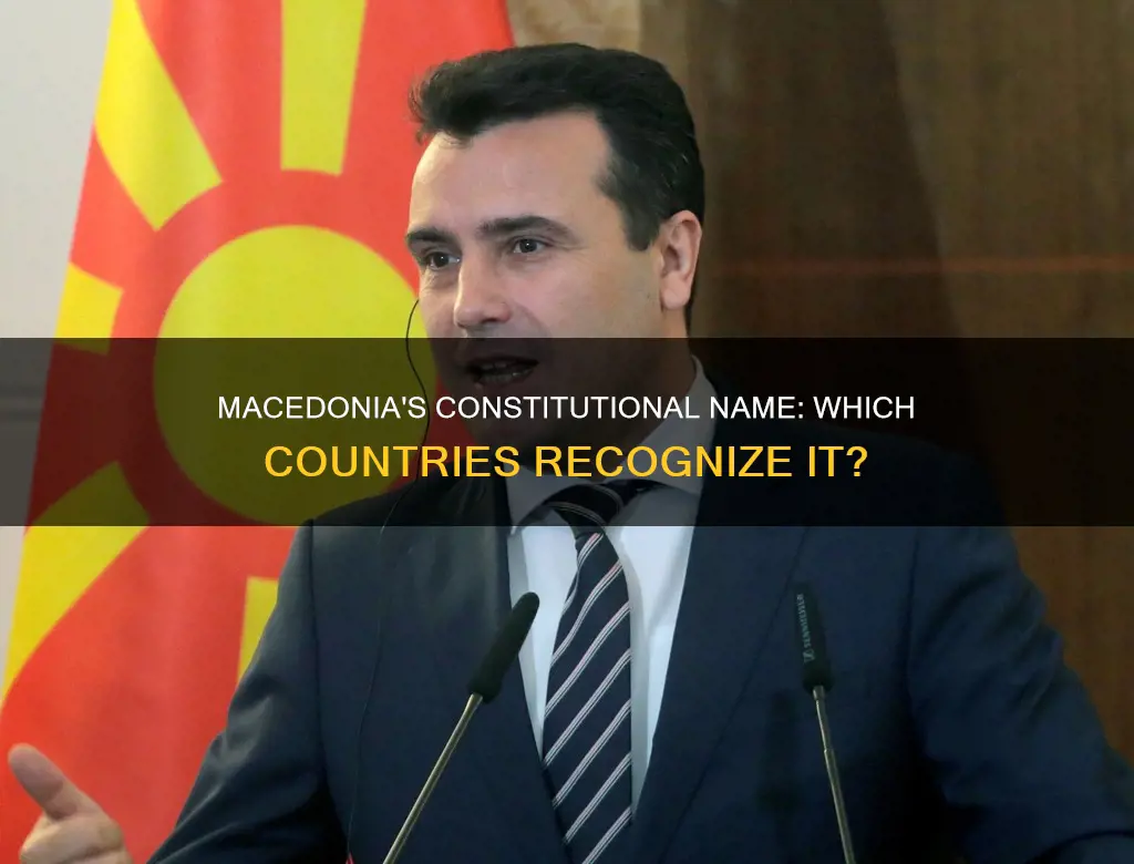 how many countries recognize macedonia under its constitutional name