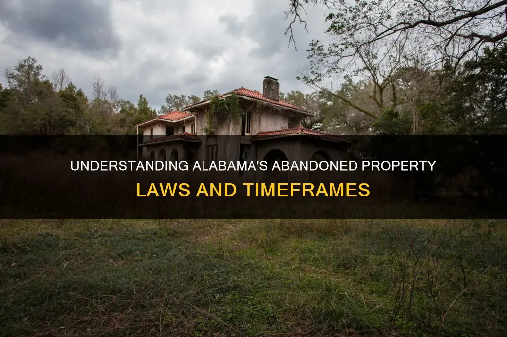 how many days constitutes abandonment of property in alabama