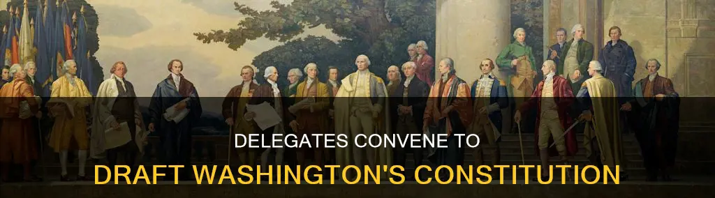 how many delegates gathered to draft washington