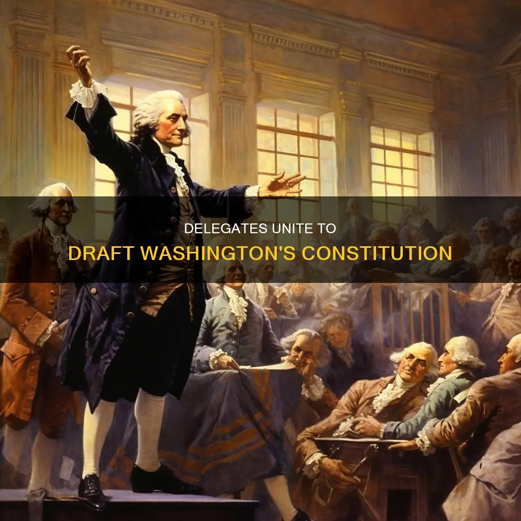 how many delegates gathered to draft washingtons constitution
