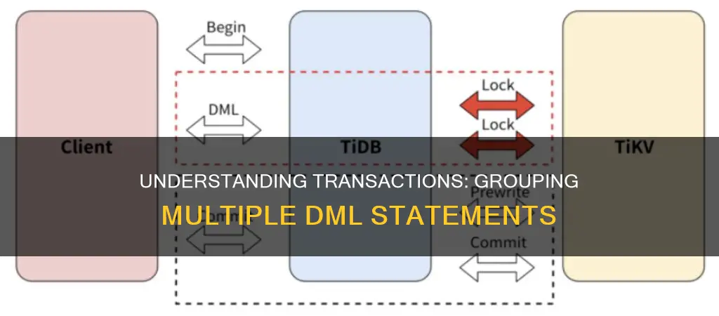 how many dml statements will constitute one transaction