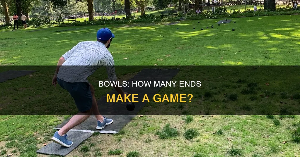 how many ends constitutes a game in lawn bowls