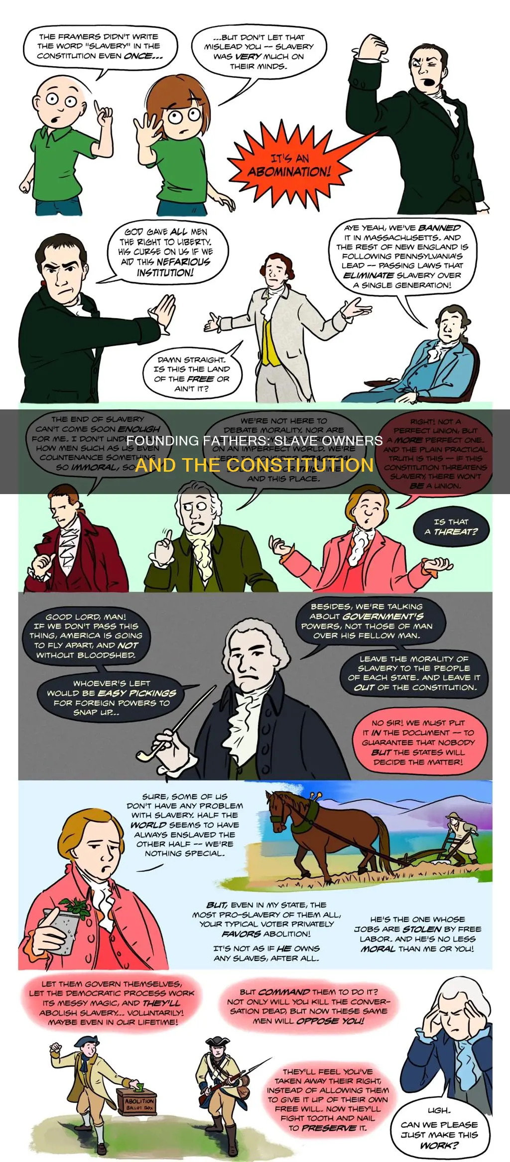 how many framers of the constitution owned slaves