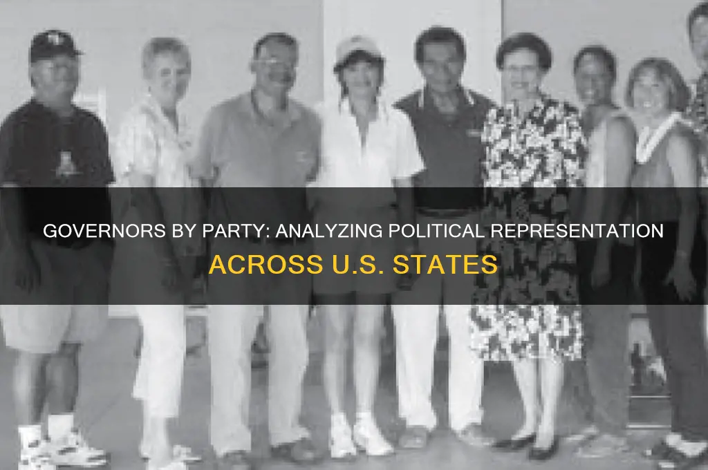 how many governors represent each political party