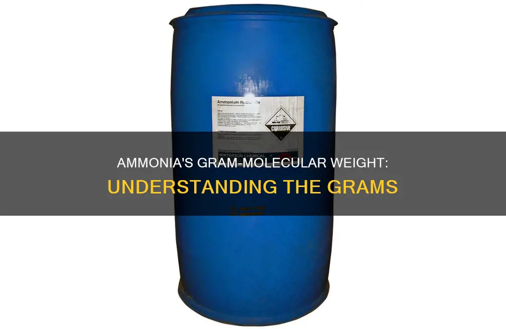 how many grams constitute one gram-molecular weight of ammonia