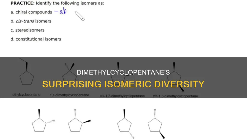 how many isomers constitutional and stereoisomers exist for dimethylcyclopentane