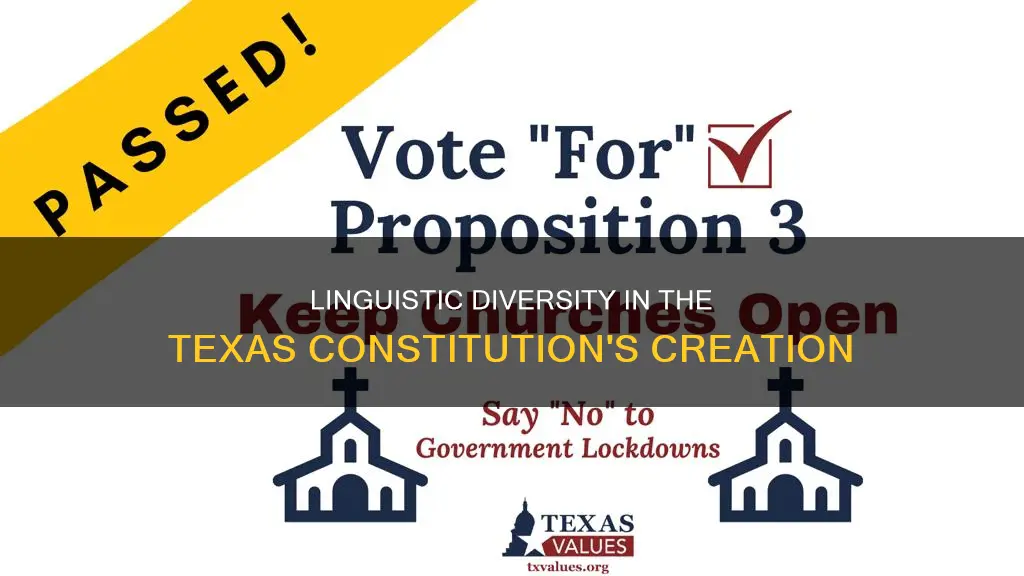 how many languages were used for the texas constitution