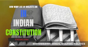 The Indian Constitution: A Comprehensive List of Subjects