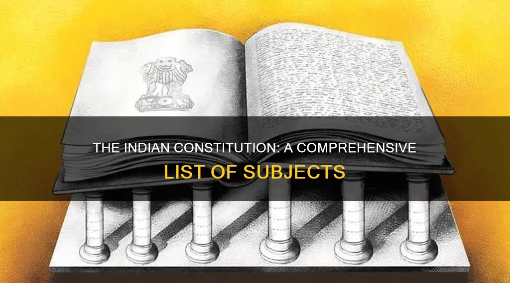 how many list of subjects are in indian constitution