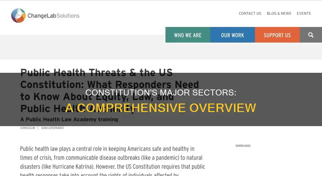 how many major sectors is the constitution devided in